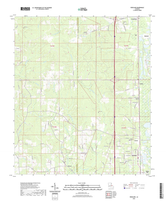 Roseland Louisiana US Topo Map Image