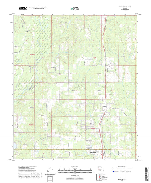 Rosepine Louisiana US Topo Map Image