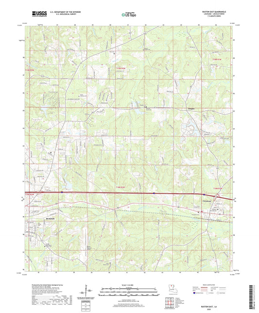 Ruston East Louisiana US Topo Map Image