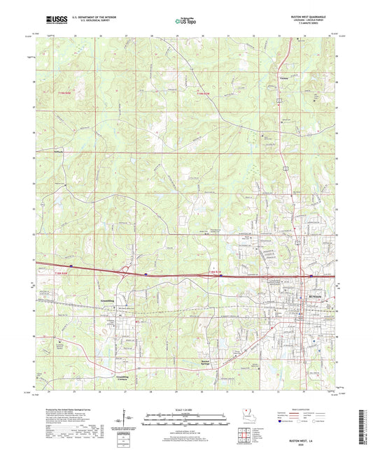 Ruston West Louisiana US Topo Map Image