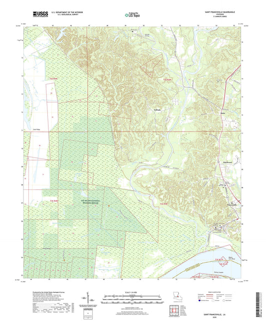 Saint Francisville Louisiana US Topo Map Image