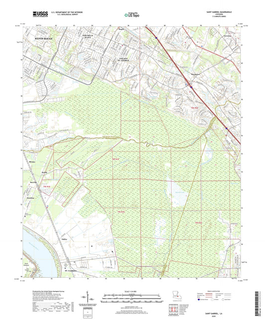 Saint Gabriel Louisiana US Topo Map Image