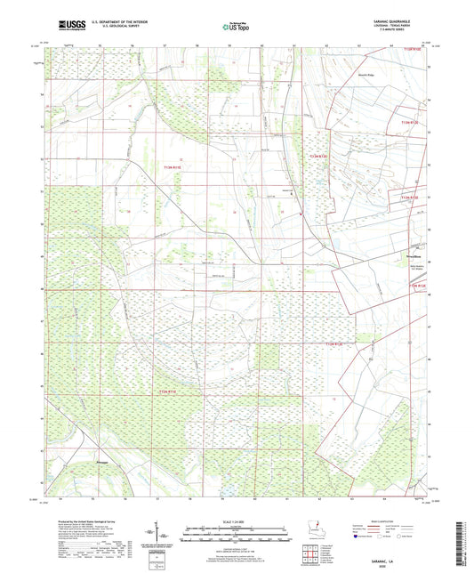 Saranac Louisiana US Topo Map Image