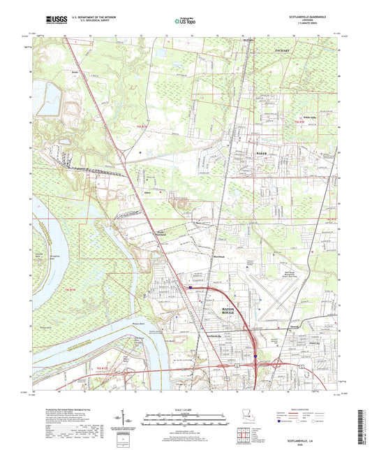 Scotlandville Louisiana US Topo Map Image