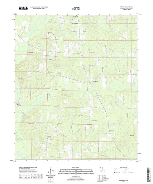 Shongaloo Louisiana US Topo Map Image