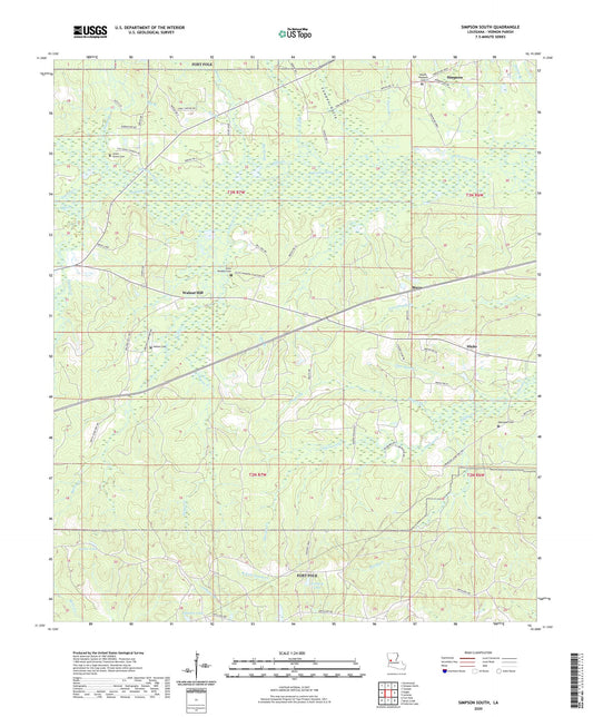 Simpson South Louisiana US Topo Map Image