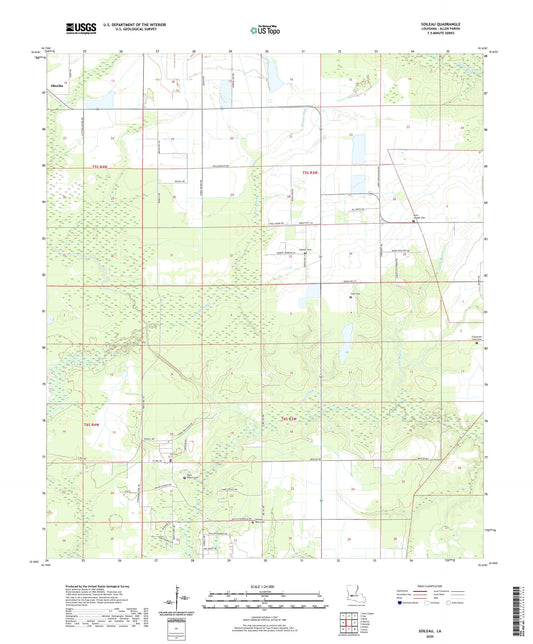 Soileau Louisiana US Topo Map Image