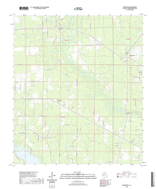 Sugartown Louisiana US Topo Map Image