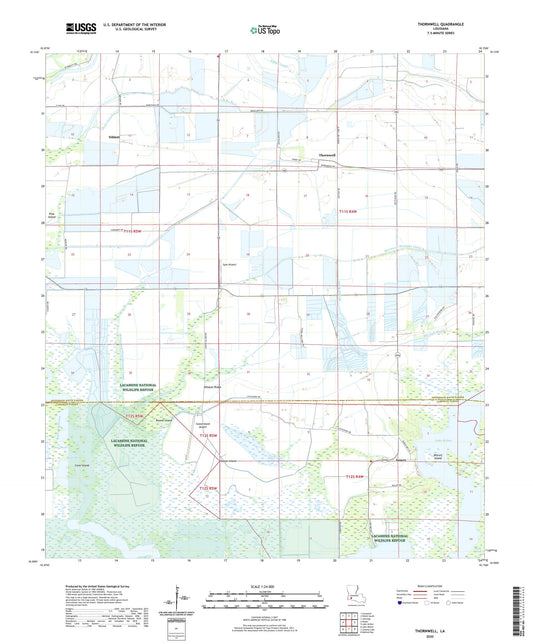 Thornwell Louisiana US Topo Map Image