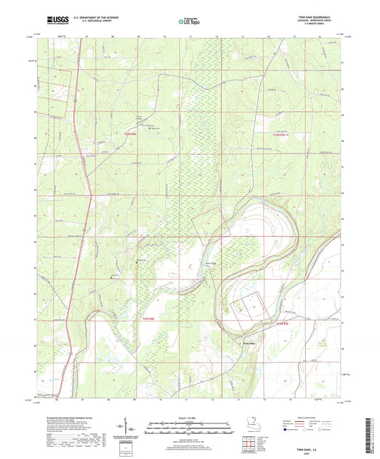 Twin Oaks Louisiana US Topo Map Image