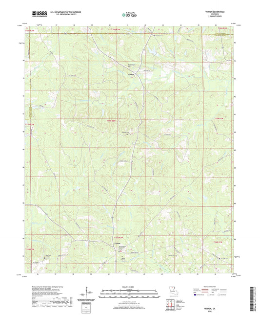 Vernon Louisiana US Topo Map Image