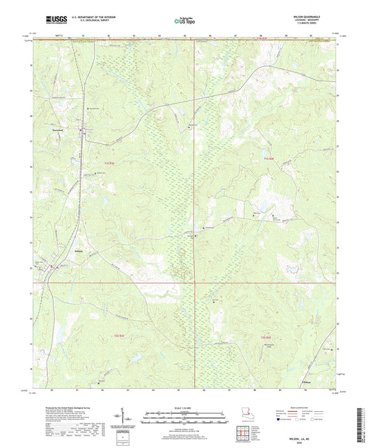 Wilson Louisiana US Topo Map Image