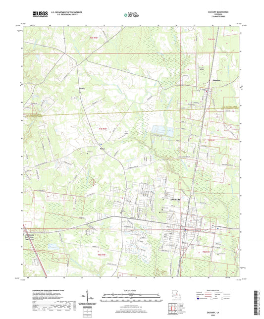 Zachary Louisiana US Topo Map Image