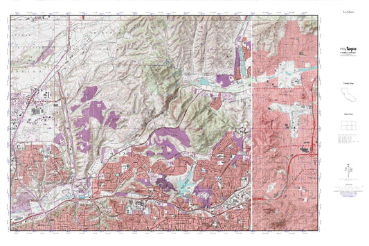 La Mesa MyTopo Explorer Series Map Image