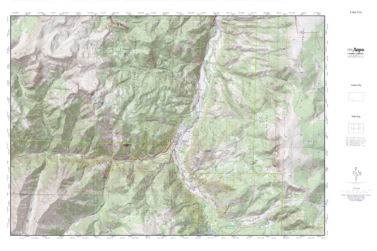 Lake City MyTopo Explorer Series Map Image