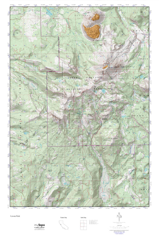 Lassen Peak MyTopo Explorer Series Map Image