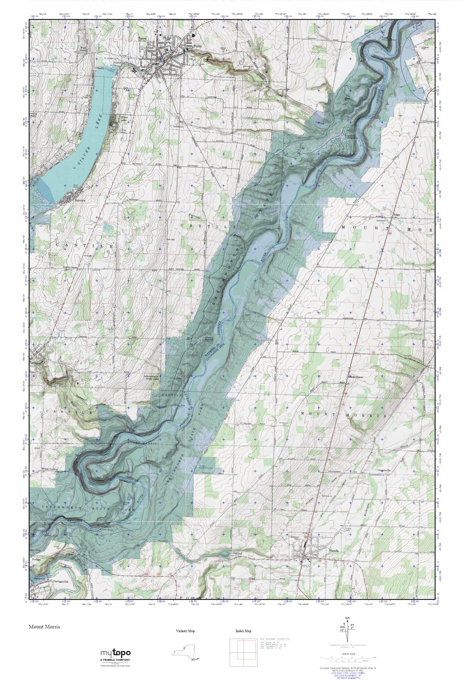 Letchworth State Park MyTopo Explorer Series Map Image