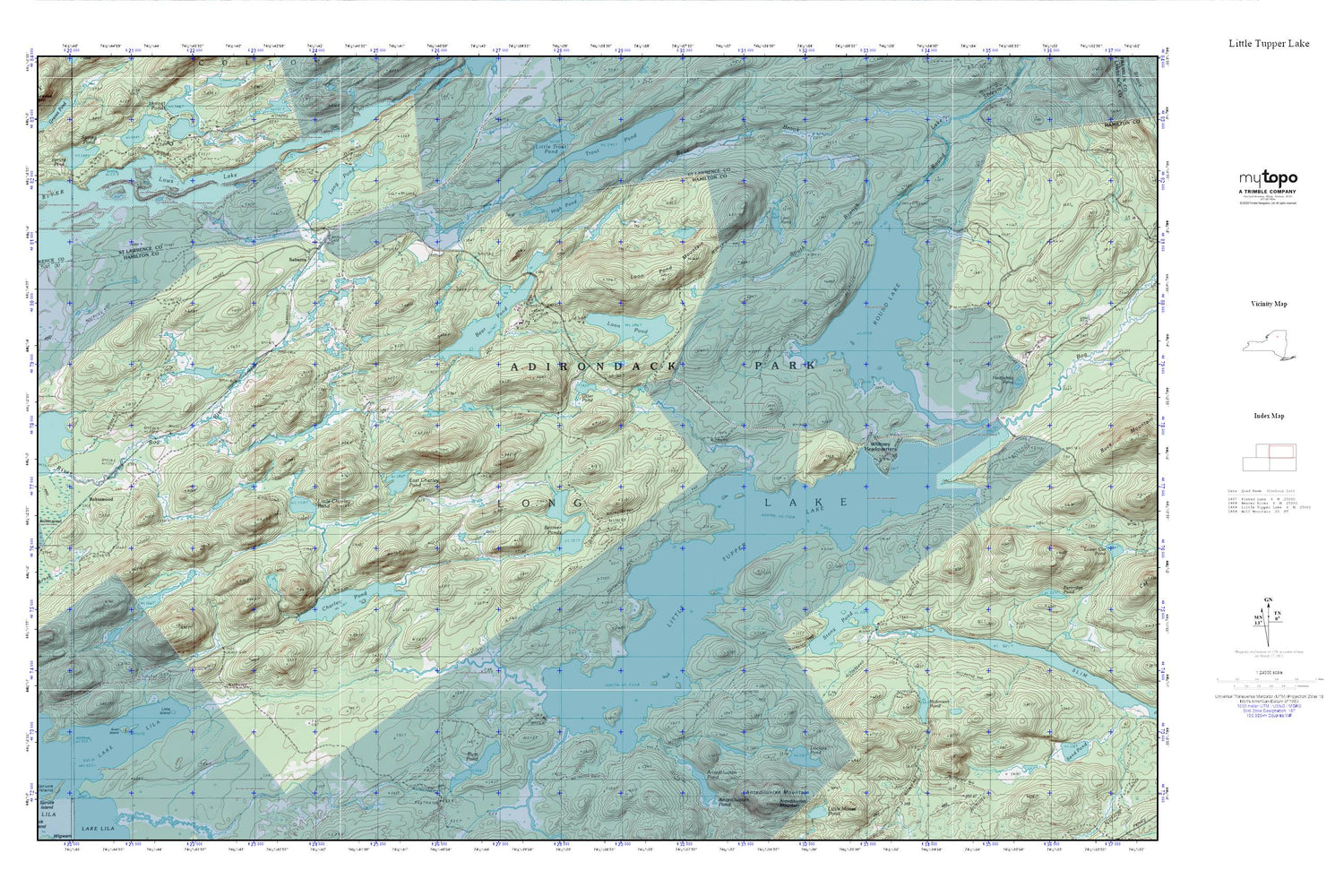 Little Tupper Lake MyTopo Explorer Series Map Image
