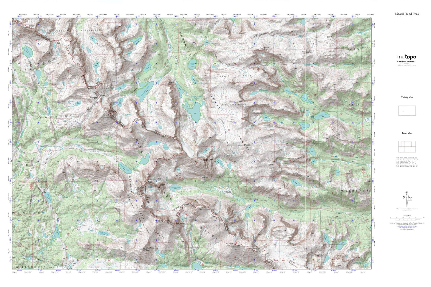 Lizard Head Peak MyTopo Explorer Series Map Image