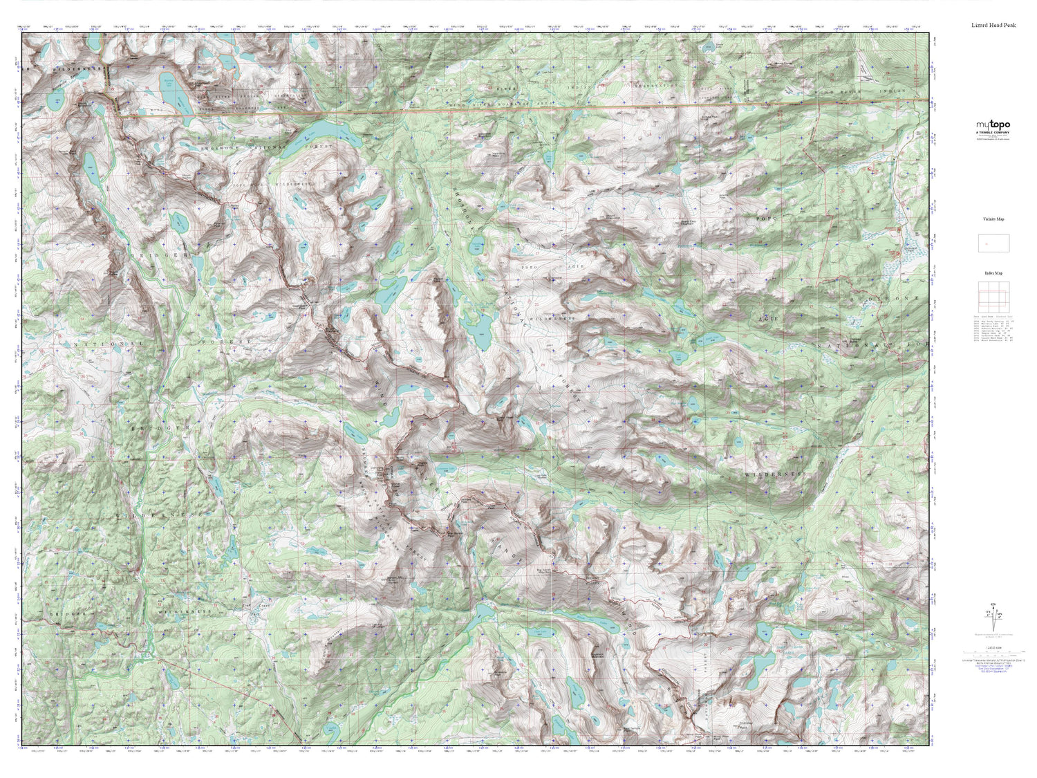 Lizard Head Peak MyTopo Explorer Series Map Image