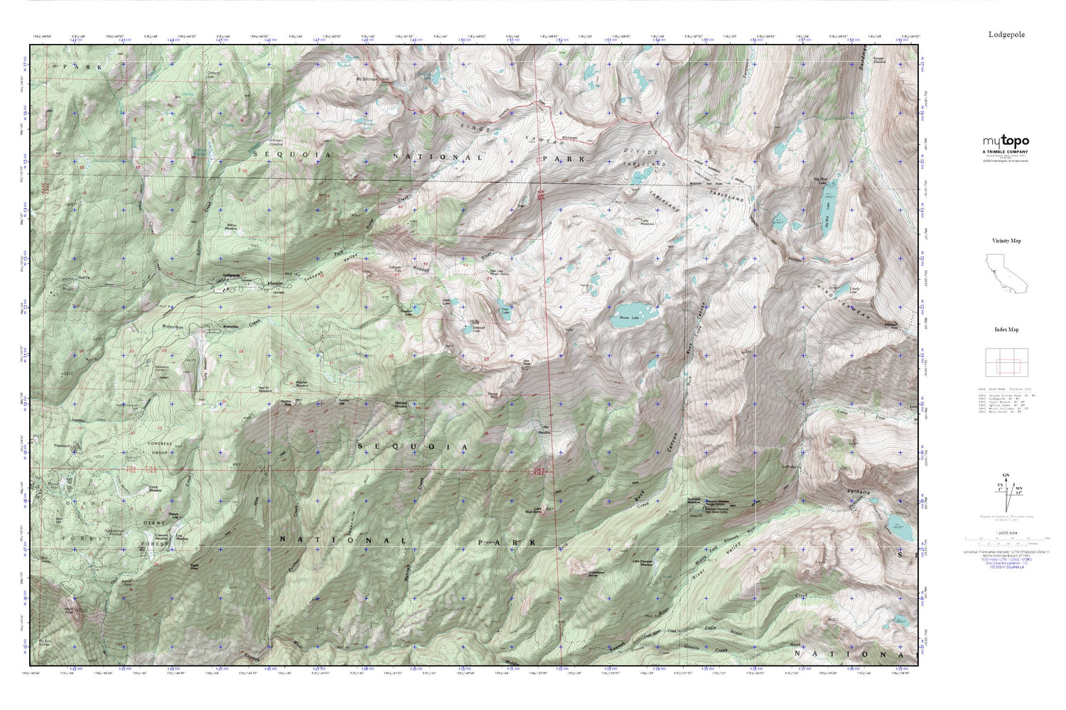 Lodgepole MyTopo Explorer Series Map Image