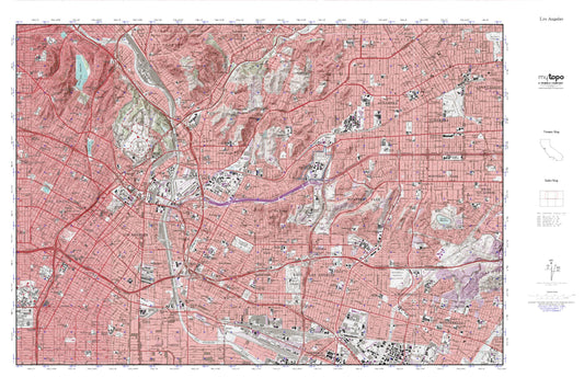 Los Angeles MyTopo Explorer Series Map Image