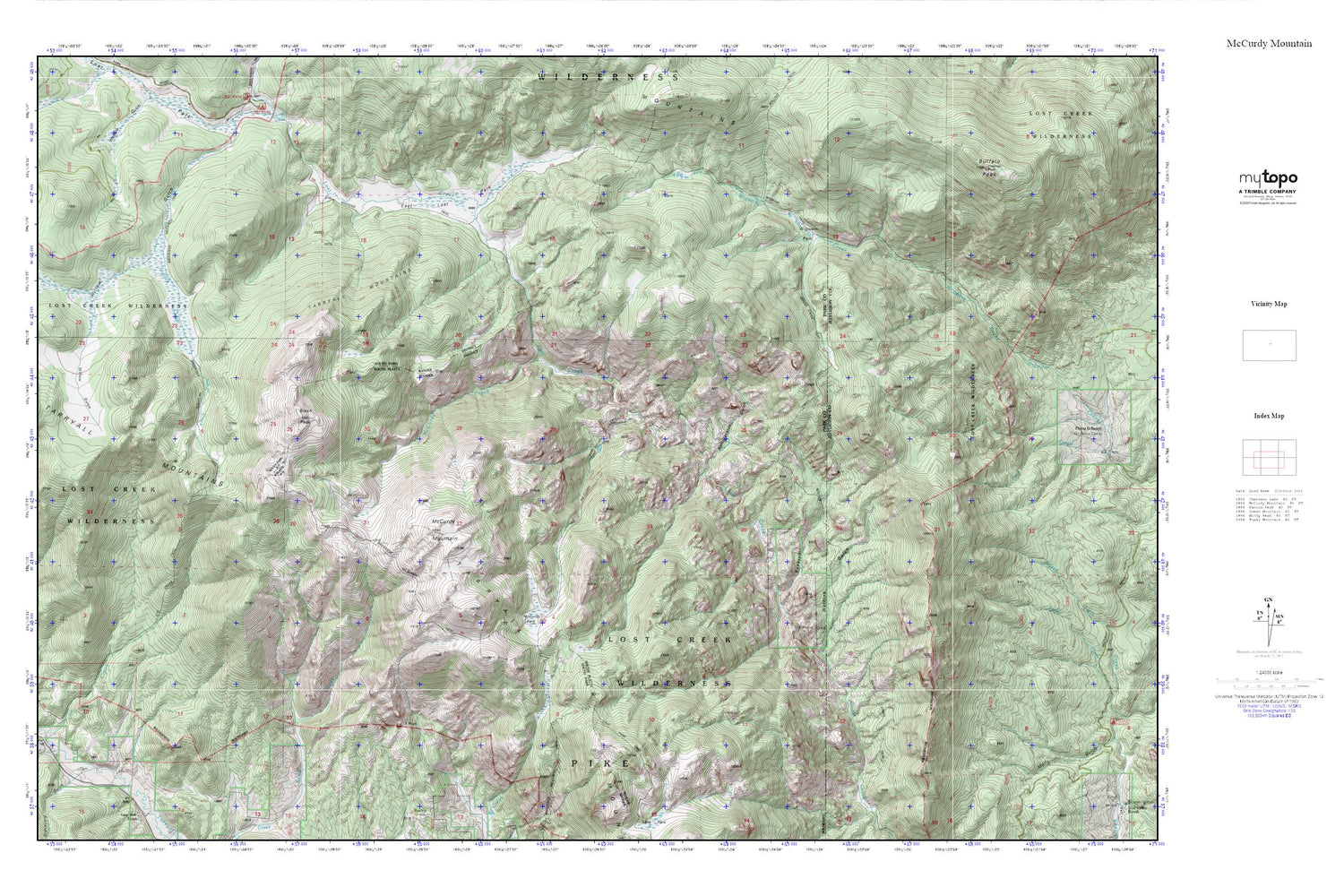 Lost Creek Wilderness MyTopo Explorer Series Map Image