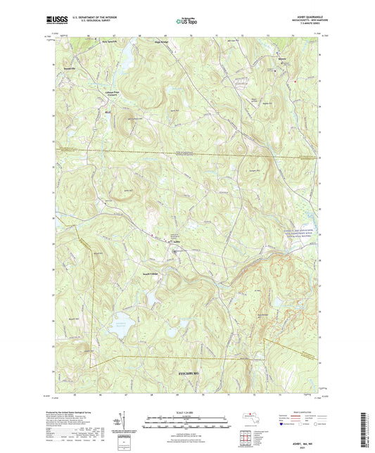 Ashby Massachusetts US Topo Map Image
