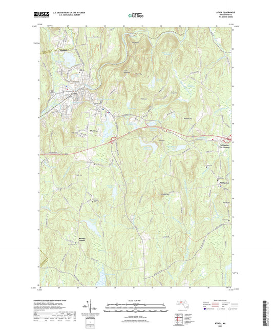 Athol Massachusetts US Topo Map Image