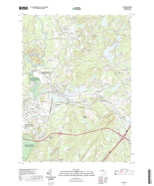 Ayer Massachusetts US Topo Map Image