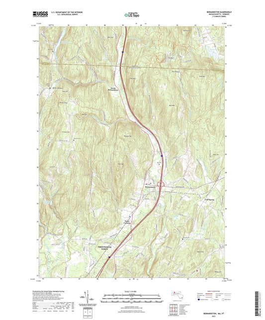 Bernardston Massachusetts US Topo Map Image