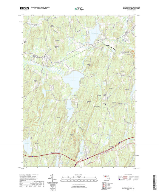 East Brookfield Massachusetts US Topo Map Image