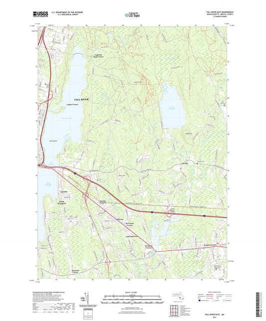 Fall River East Massachusetts US Topo Map Image