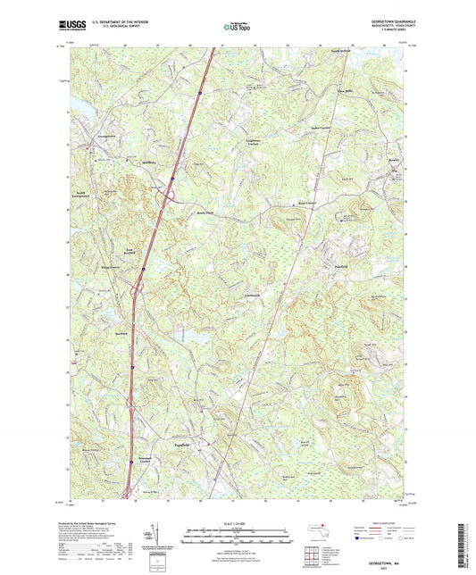 Georgetown Massachusetts US Topo Map Image