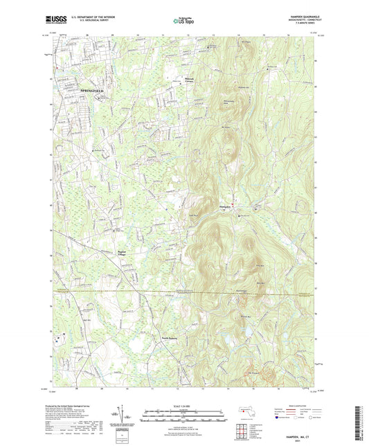 Hampden Massachusetts US Topo Map Image