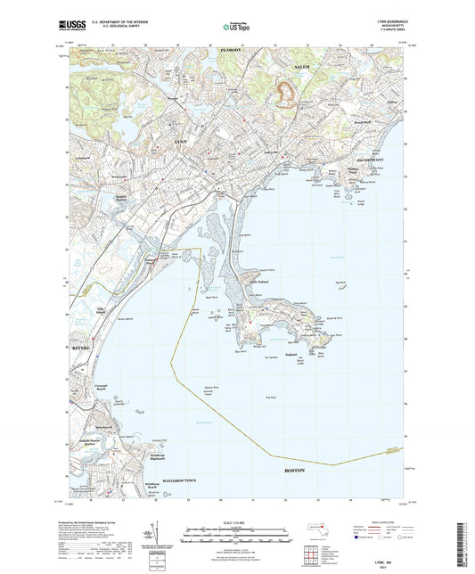 Lynn Massachusetts US Topo Map Image