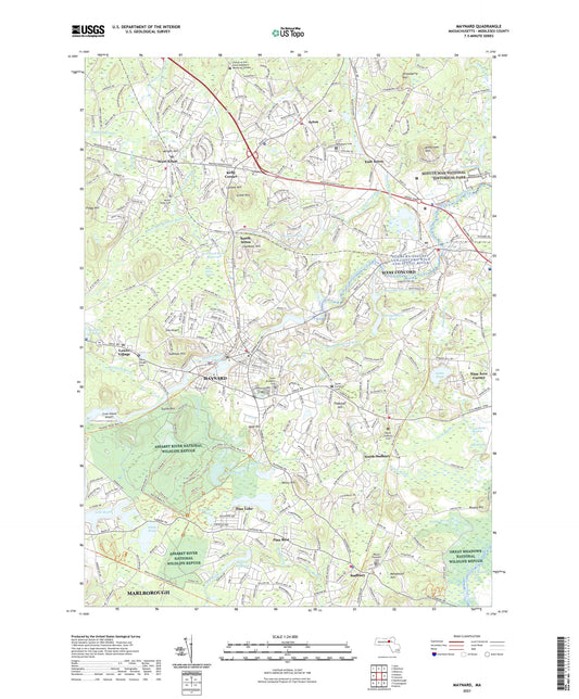 Maynard Massachusetts US Topo Map Image