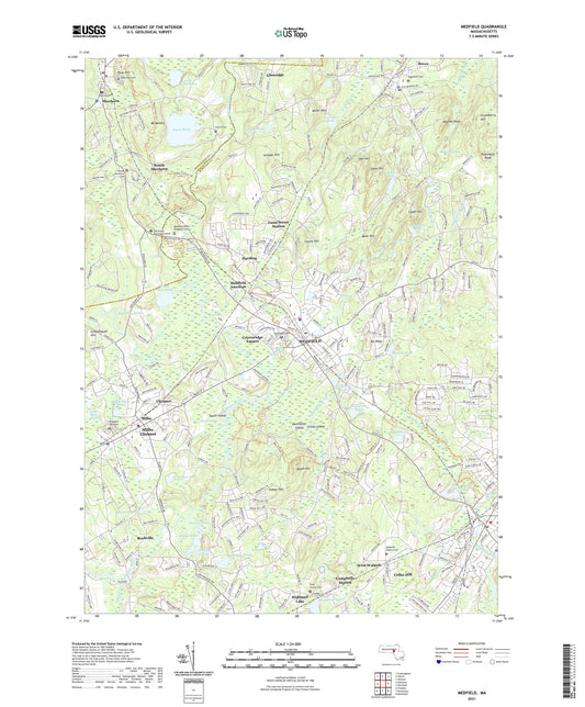 Medfield Massachusetts US Topo Map Image
