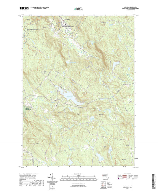 Monterey Massachusetts US Topo Map Image