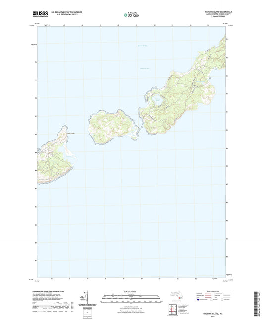 Naushon Island Massachusetts US Topo Map Image