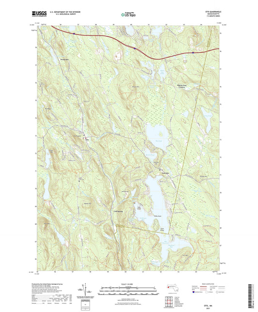 Otis Massachusetts US Topo Map Image