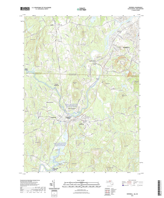 Pepperell Massachusetts US Topo Map Image