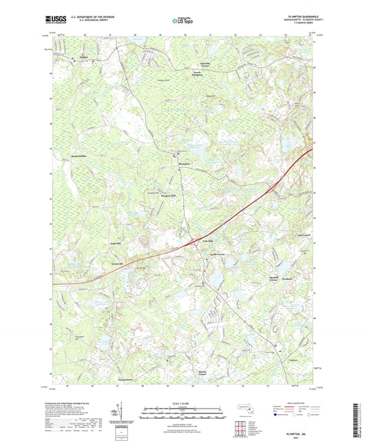 Plympton Massachusetts US Topo Map Image