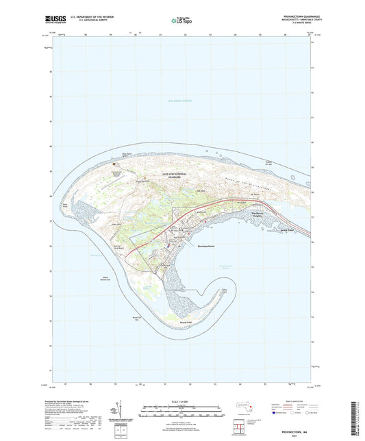 Provincetown Massachusetts US Topo Map Image