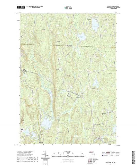 Royalston Massachusetts US Topo Map Image