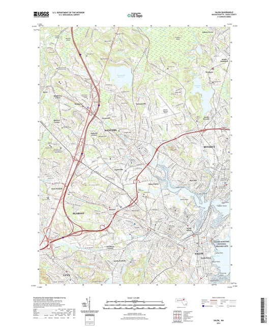 Salem Massachusetts US Topo Map Image