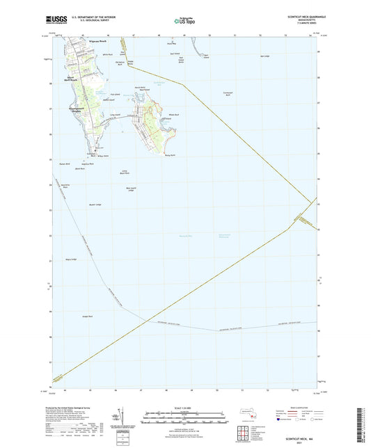 Sconticut Neck Massachusetts US Topo Map Image