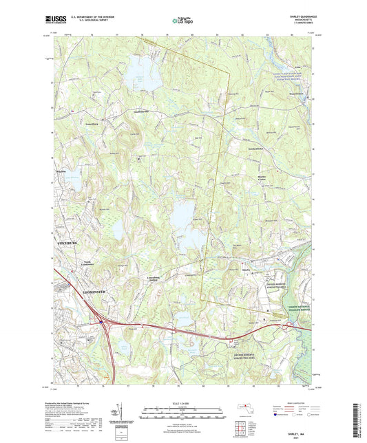 Shirley Massachusetts US Topo Map Image
