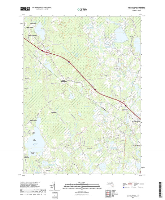 Snipatuit Pond Massachusetts US Topo Map Image