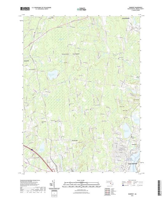 Somerset Massachusetts US Topo Map Image